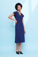 navy-v-neck-dress-cucumber-clothing-cooling