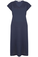V Neck Dress in Navy